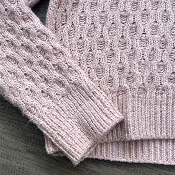 Laundry By Shelli Segal | Light Pink Textured Turtleneck Knit Sweater Size Large - Picture 3 of 9